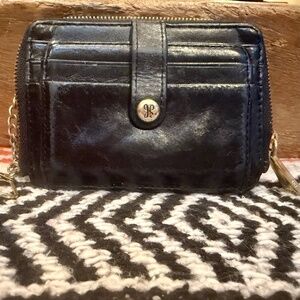 HOBO - leather black and gold coin pouch wallet